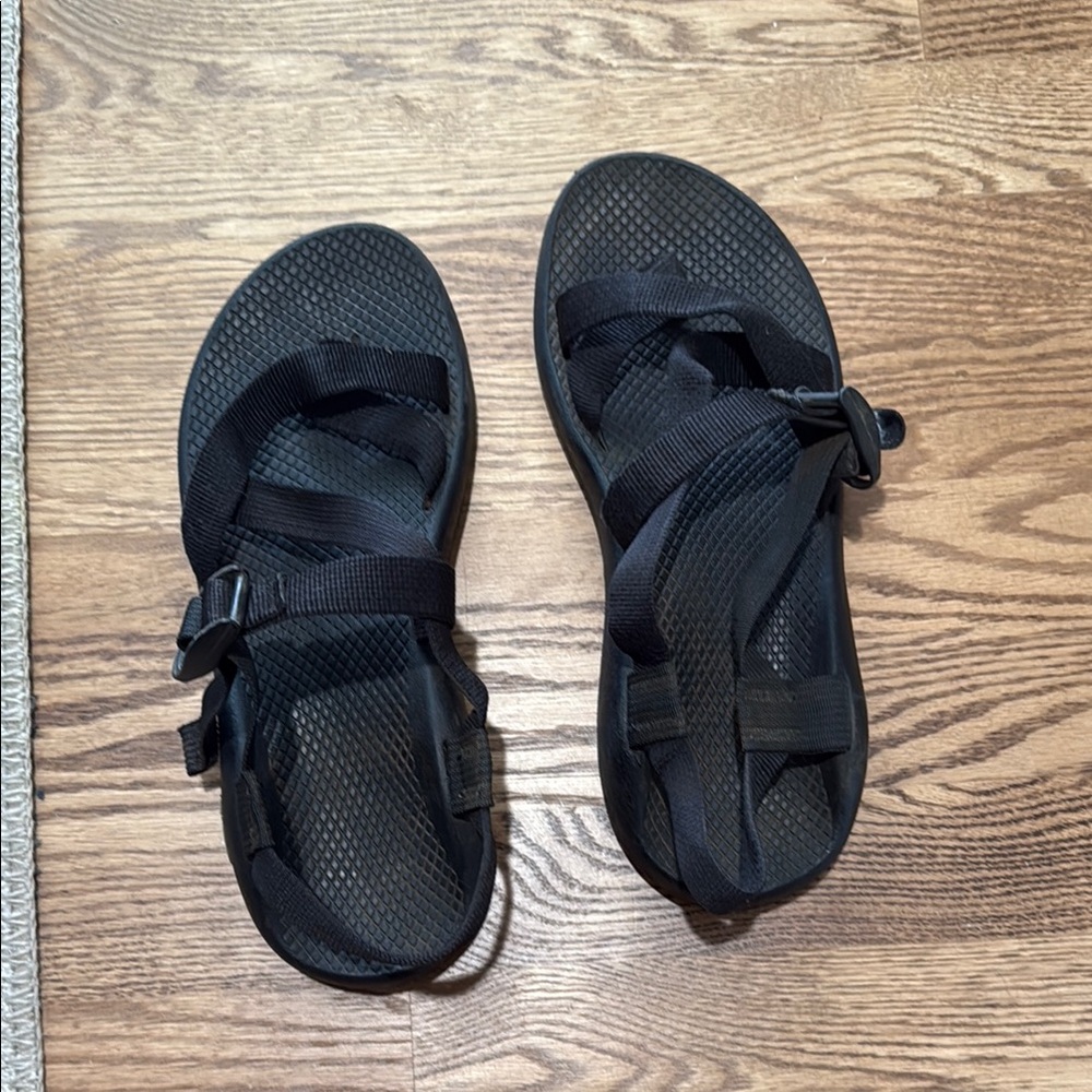 Chaco Black Outdoor Sandals with Adjustable Straps